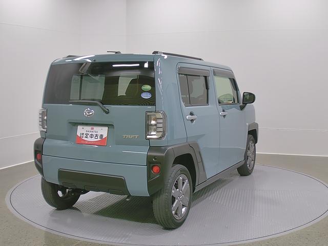 タフトＧターボ　クロムベンチャー　整備付き　１年保証スマートアシスト・１５インチアルミ・Ｄ−ＣＶＴターボエンジン・ＬＥＤヘッドランプ・ＬＥＤフォグ・電動パーキング・運転席助手席シートヒーター・ＵＳＢソケット（山梨県）の中古車