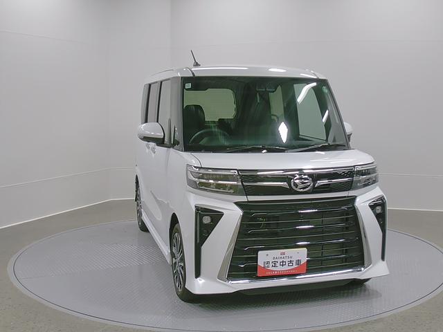 タントカスタムＲＳ　純正ナビゲーション　パノラマモニタースマートアシスト・ＬＥＤヘッドライト・１５インチアルミホイール・両側パワースライドドア・ＵＳＢソケット・運転席助手席シートヒーター・レザー調Ｘフルファブリックシート・本革巻ステアリングホイール（山梨県）の中古車