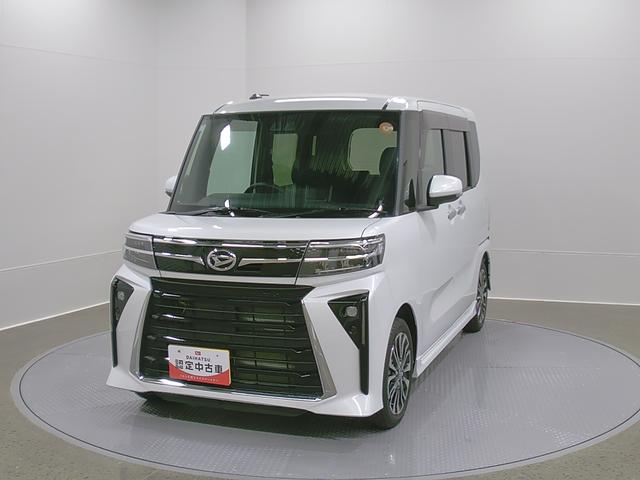 タントカスタムＲＳ　純正ナビゲーション　バックモニタースマートアシスト・ＬＥＤヘッドランプ・プッシュエンジンスタート・１５インチアルミホイール・両側パワースライドドア・ＵＳＢソケット・オートエアコン・運転席助手席シートヒーター（山梨県）の中古車