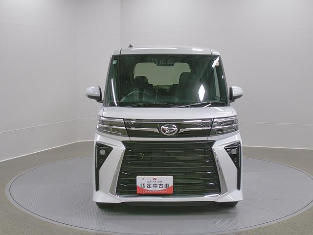 タントカスタムＲＳ　純正ナビゲーション　バックモニタースマートアシスト・ＬＥＤヘッドライト・１５インチアルミホイール・両側パワースライドドア・ＵＳＢソケット・運転席助手席シートヒーター・レザー調Ｘフルファブリックシート・本革巻ステアリングホイール（山梨県）の中古車