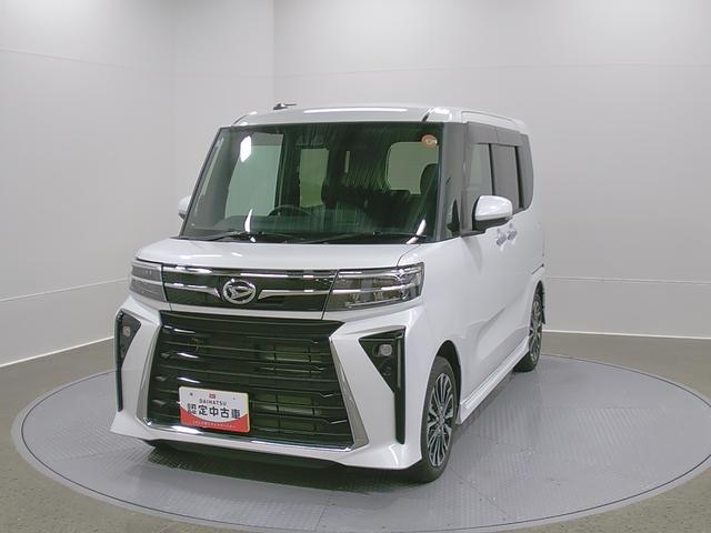 タントカスタムＲＳ　純正ナビゲーション　バックモニタースマートアシスト・ＬＥＤヘッドライト・１５インチアルミホイール・両側パワースライドドア・ＵＳＢソケット・運転席助手席シートヒーター・レザー調Ｘフルファブリックシート・本革巻ステアリングホイール（山梨県）の中古車