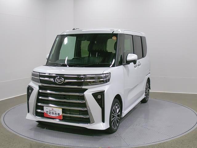 タントカスタムRSリミテッド 純正ナビ パノラマモニタースマートアシスト・LEDヘッドライト・15インチアルミホイール・両側パワースライドドア・USBソケット・運転席助手席シートヒーター・レザー調Xフルファブリックシート・本革巻ステアリングホイール(山梨県)の中古車