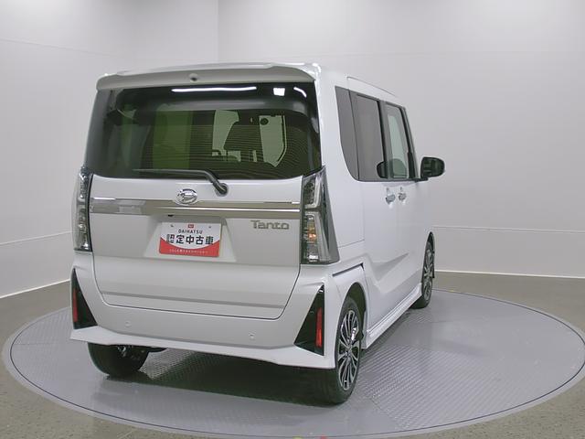 タントカスタムRSリミテッド 純正ナビ パノラマモニタースマートアシスト・LEDヘッドライト・15インチアルミホイール・両側パワースライドドア・USBソケット・運転席助手席シートヒーター・レザー調Xフルファブリックシート・本革巻ステアリングホイール(山梨県)の中古車