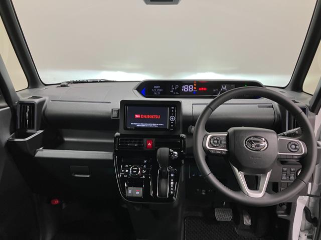 タントカスタムＲＳリミテッド　４ＷＤ　純正ナビ　パノラマモニタースマートアシスト・ＬＥＤヘッドライト・１５インチアルミホイール・両側パワースライドドア・ＵＳＢソケット・運転席助手席シートヒーター・レザー調Ｘフルファブリックシート・本革巻ステアリングホイール（山梨県）の中古車