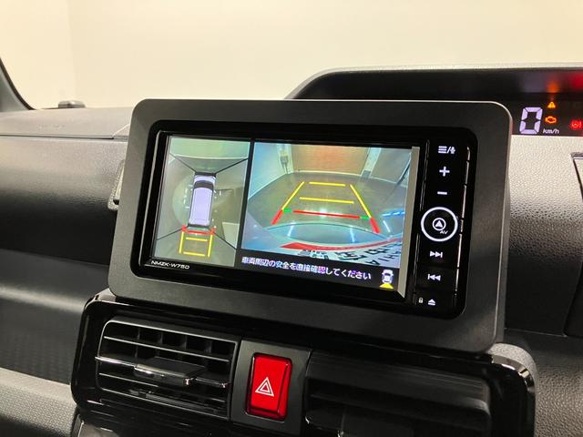 タントカスタムＲＳリミテッド　４ＷＤ　純正ナビ　パノラマモニタースマートアシスト・ＬＥＤヘッドライト・１５インチアルミホイール・両側パワースライドドア・ＵＳＢソケット・運転席助手席シートヒーター・レザー調Ｘフルファブリックシート・本革巻ステアリングホイール（山梨県）の中古車