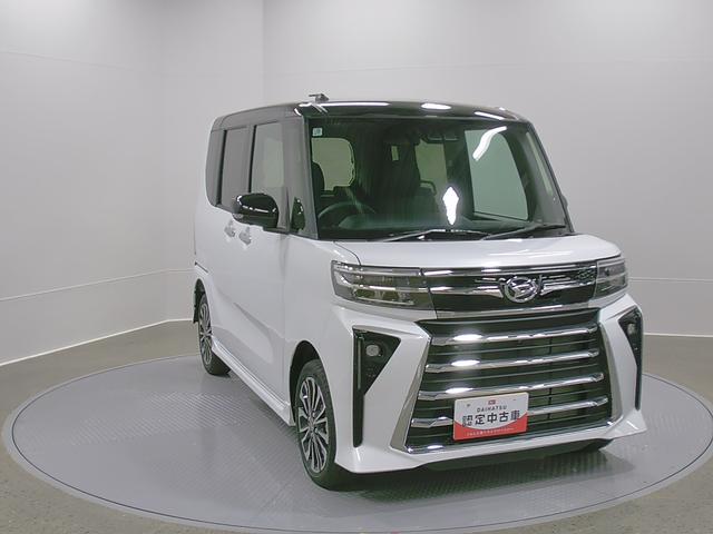 タントカスタムＲＳリミテッド　４ＷＤ　純正ナビ　パノラマモニタースマートアシスト・ＬＥＤヘッドライト・１５インチアルミホイール・両側パワースライドドア・ＵＳＢソケット・運転席助手席シートヒーター・レザー調Ｘフルファブリックシート・本革巻ステアリングホイール（山梨県）の中古車