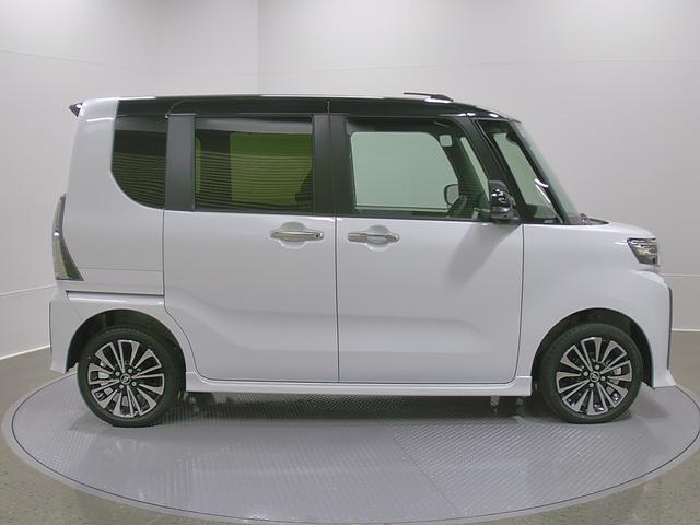 タントカスタムＲＳリミテッド　４ＷＤ　純正ナビ　パノラマモニタースマートアシスト・ＬＥＤヘッドライト・１５インチアルミホイール・両側パワースライドドア・ＵＳＢソケット・運転席助手席シートヒーター・レザー調Ｘフルファブリックシート・本革巻ステアリングホイール（山梨県）の中古車