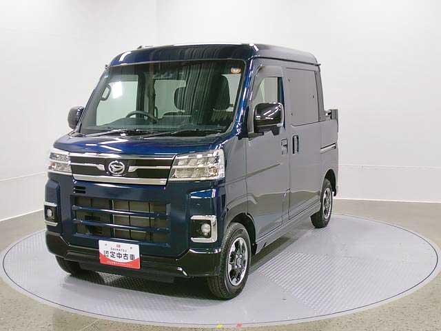 アトレーデッキバン 4WD CVT 整備付き 1年保証スマートアシスト・コーナーセンサー・電子制御式4WD(4WD車)・直列3気筒インタークーラーターボ・LEDヘッドランプ・両側パワースライドドア・オートエアコン・電動・USBソケット(山梨県)の中古車