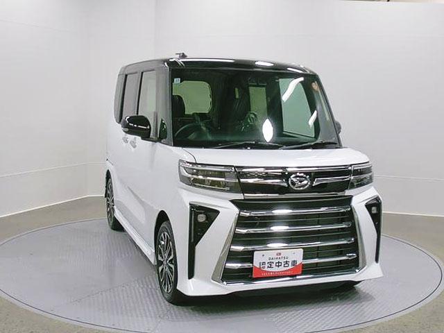 タントカスタムRSリミテッド 純正ナビ バックモニタースマートアシスト・LEDヘッドライト・15インチアルミホイール・両側パワースライドドア・USBソケット・運転席助手席シートヒーター・レザー調Xフルファブリックシート・本革巻ステアリングホイール(山梨県)の中古車