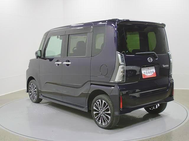 タントカスタムRS 4WD 純正ナビ パノラマモニタースマートアシスト・LEDヘッドライト・15インチアルミホイール・両側パワースライドドア・USBソケット・運転席助手席シートヒーター・レザー調Xフルファブリックシート・本革巻ステアリングホイール(山梨県)の中古車