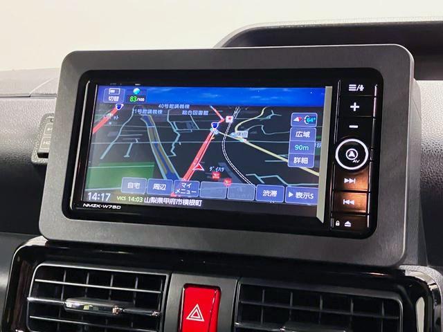 タントカスタムＲＳリミテッド　４ＷＤ　純正ナビ　パノラマモニタースマートアシスト・ＬＥＤヘッドライト・１５インチアルミホイール・両側パワースライドドア・ＵＳＢソケット・運転席助手席シートヒーター・レザー調Ｘフルファブリックシート・本革巻ステアリングホイール（山梨県）の中古車