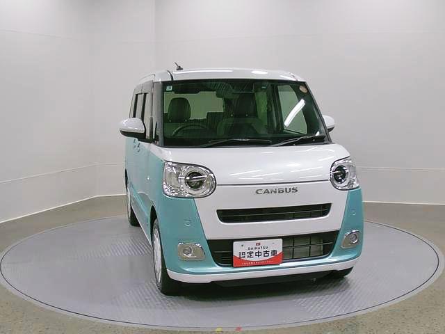 ムーヴキャンバスストライプスG 純正ナビ バックモニタースマートアシスト・LEDヘッドランプ・LEDフォグランプ・スーパーUV&IRカットガラス(フロントウィンドウ)・USBソケット・両側パワースライドドア・運転席助手席シートヒーター(山梨県)の中古車