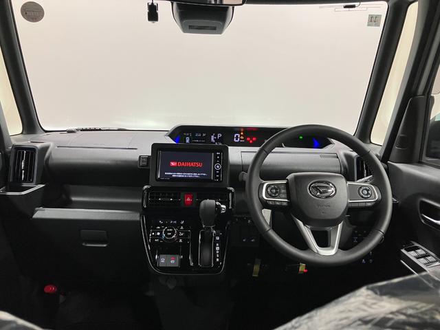 タントカスタムＲＳリミテッド　４ＷＤ　純正ナビ　パノラマモニタースマートアシスト・ＬＥＤヘッドライト・１５インチアルミホイール・両側パワースライドドア・ＵＳＢソケット・運転席助手席シートヒーター・レザー調Ｘフルファブリックシート・本革巻ステアリングホイール（山梨県）の中古車