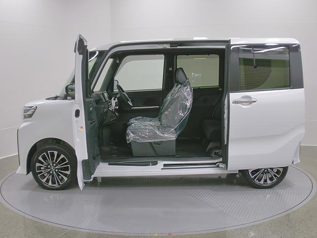 タントカスタムＲＳリミテッド　４ＷＤ　純正ナビ　パノラマモニタースマートアシスト・ＬＥＤヘッドライト・１５インチアルミホイール・両側パワースライドドア・ＵＳＢソケット・運転席助手席シートヒーター・レザー調Ｘフルファブリックシート・本革巻ステアリングホイール（山梨県）の中古車