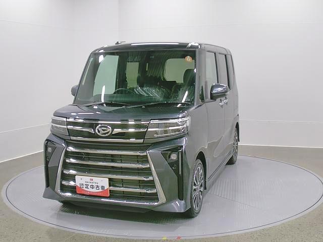 タントカスタムRSリミテッド 純正ナビ Bモニタースマートアシスト・LEDヘッドライト・15インチアルミホイール・両側パワースライドドア・USBソケット・運転席助手席シートヒーター・レザー調Xフルファブリックシート・本革巻ステアリングホイール(山梨県)の中古車