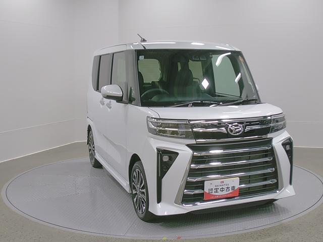 タントカスタムRSリミテッド 純正ナビ Bモニタースマートアシスト・LEDヘッドライト・15インチアルミホイール・両側パワースライドドア・USBソケット・運転席助手席シートヒーター・レザー調Xフルファブリックシート・本革巻ステアリングホイール(山梨県)の中古車