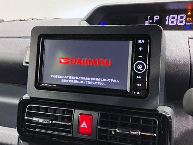 タントカスタムＲＳリミテッド　純正ナビ　Ｂモニタースマートアシスト・ＬＥＤヘッドライト・１５インチアルミホイール・両側パワースライドドア・ＵＳＢソケット・運転席助手席シートヒーター・レザー調Ｘフルファブリックシート・本革巻ステアリングホイール（山梨県）の中古車