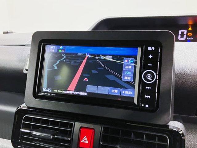 タントカスタムＲＳリミテッド　純正ナビ　Ｂモニタースマートアシスト・ＬＥＤヘッドライト・１５インチアルミホイール・両側パワースライドドア・ＵＳＢソケット・運転席助手席シートヒーター・レザー調Ｘフルファブリックシート・本革巻ステアリングホイール（山梨県）の中古車