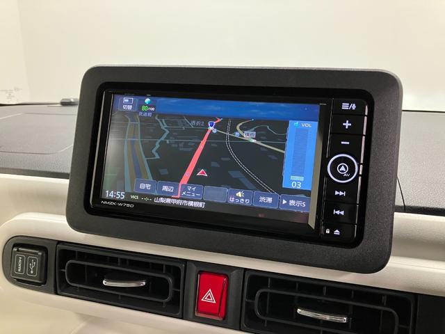 ムーヴキャンバスストライプスＧターボ　純正ナビ　Ｐモニタースマートアシスト・ＬＥＤヘッドランプ・ＬＥＤフォグランプ・スーパーＵＶ＆ＩＲカットガラス（フロントウィンドウ）・ＵＳＢソケット・両側パワースライドドア・運転席助手席シートヒーター（山梨県）の中古車