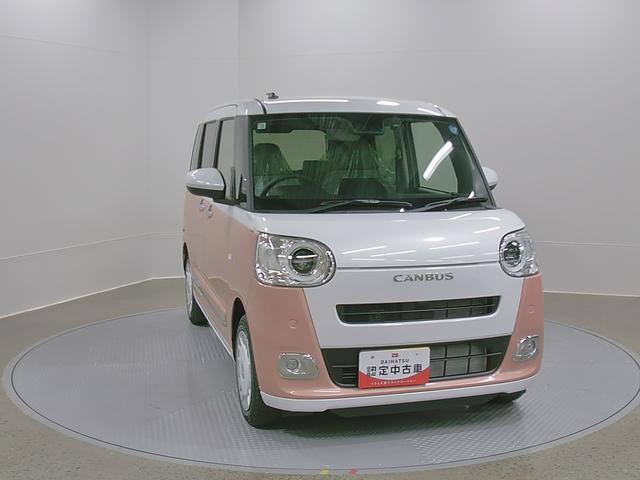 ムーヴキャンバスストライプスＧ１オーナー車　ナビ付　スマートキー＆プッシュスタート　キーフリー　ＡＢＳ　エアバック　記録簿（山梨県）の中古車