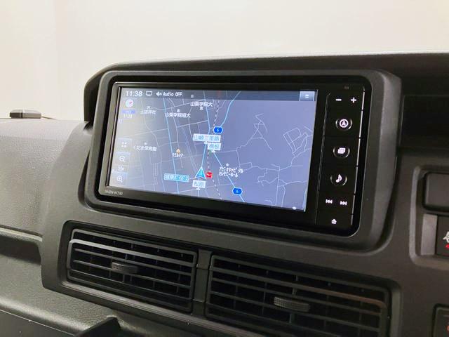 ハイゼットカーゴクルーズ　４ＷＤ　純正ナビスマートアシスト・コーナーセンサー・３モード電子制御４ＷＤ（ＣＶＴ車）・荷室長１，９１５ｍｍ・荷室幅１，４１０ｍｍ・荷室高１，２５０ｍｍ・ハロゲンヘッドランプ・マニュアルエアコン（山梨県）の中古車
