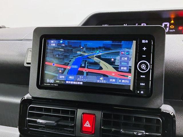 タントカスタムＲＳリミテッド　純正ナビ　Ｂモニタースマートアシスト・ＬＥＤヘッドライト・１５インチアルミホイール・両側パワースライドドア・ＵＳＢソケット・運転席助手席シートヒーター・レザー調Ｘフルファブリックシート・本革巻ステアリングホイール（山梨県）の中古車
