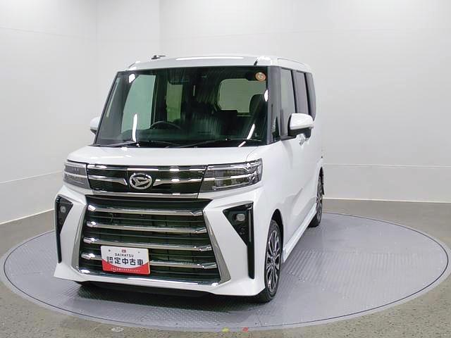 タントカスタムRSリミテッド 純正ナビ Pモニタースマートアシスト・LEDヘッドライト・15インチアルミホイール・両側パワースライドドア・USBソケット・運転席助手席シートヒーター・レザー調Xフルファブリックシート・本革巻ステアリングホイール(山梨県)の中古車