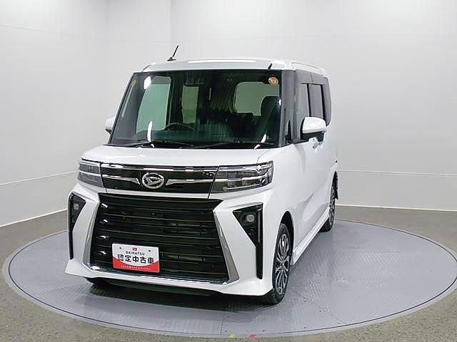 タントカスタムＲＳ　４ＷＤ　整備付き　１年保証スマートアシスト・ＬＥＤヘッドライト・１５インチアルミホイール・両側パワースライドドア・ＵＳＢソケット・運転席助手席シートヒーター・レザー調Ｘフルファブリックシート・本革巻ステアリングホイール（山梨県）の中古車