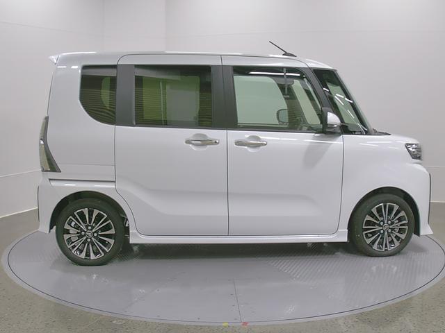 タントカスタムRSリミテッド 純正ナビ Bモニタースマートアシスト・LEDヘッドライト・15インチアルミホイール・両側パワースライドドア・USBソケット・運転席助手席シートヒーター・レザー調Xフルファブリックシート・本革巻ステアリングホイール(山梨県)の中古車