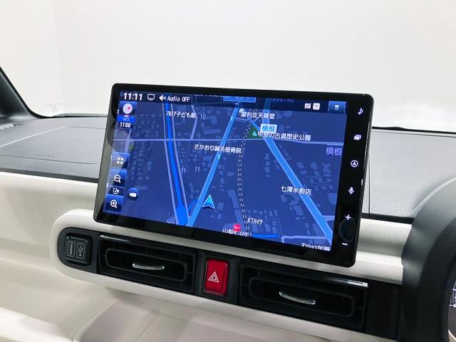 ムーヴキャンバスストライプスＧターボ　純正１０インチナビ　Ｐモニタータ−ボ　１オーナー　ナビ　キーフリー　スマートキー　記録簿　ＡＢＳ　エアバック（山梨県）の中古車