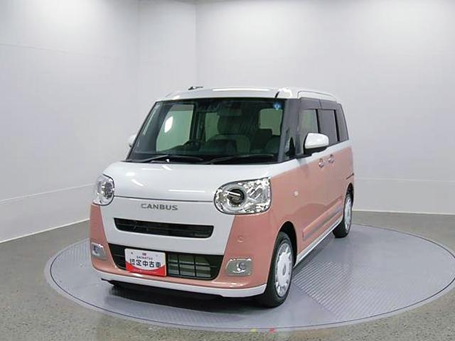 ムーヴキャンバスストライプスＧターボ　純正１０インチナビ　Ｐモニタータ−ボ　１オーナー　ナビ　キーフリー　スマートキー　記録簿　ＡＢＳ　エアバック（山梨県）の中古車