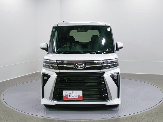 タントカスタムRS 純正ナビ Bモニタースマートアシスト・LEDヘッドライト・15インチアルミホイール・両側パワースライドドア・USBソケット・運転席助手席シートヒーター・レザー調Xフルファブリックシート・本革巻ステアリングホイール(山梨県)の中古車