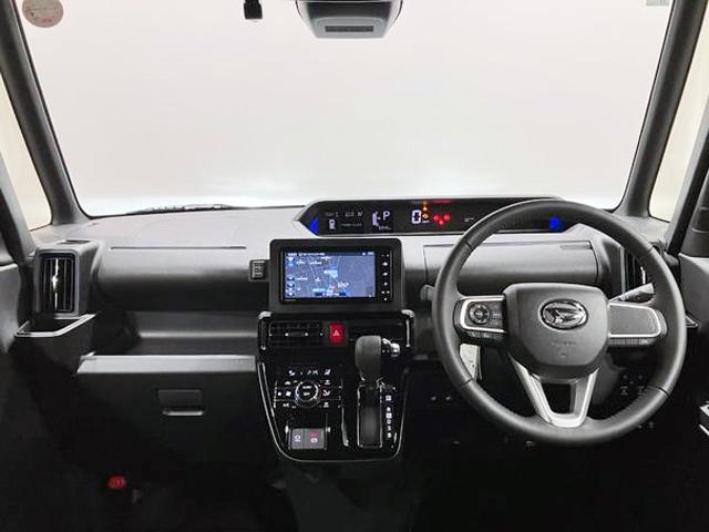 タントカスタムRS 純正ナビ Bモニタースマートアシスト・LEDヘッドライト・15インチアルミホイール・両側パワースライドドア・USBソケット・運転席助手席シートヒーター・レザー調Xフルファブリックシート・本革巻ステアリングホイール(山梨県)の中古車