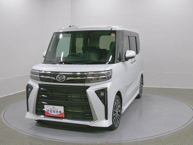 タントカスタムRS 純正ナビ Bモニタースマートアシスト・LEDヘッドライト・15インチアルミホイール・両側パワースライドドア・USBソケット・運転席助手席シートヒーター・レザー調Xフルファブリックシート・本革巻ステアリングホイール(山梨県)の中古車