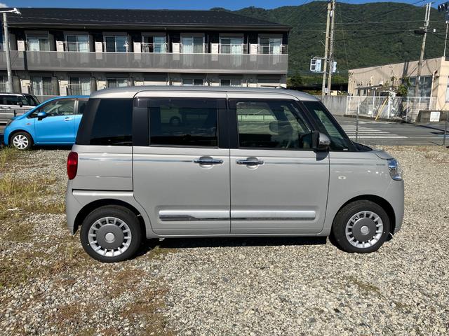 ムーヴキャンバスセオリーＧ　４ＷＤ　ディスプレイオーディオ　パノラマ衝突軽減ブレーキ　オートハイビーム　キーフリーシステム　ＡＢＳ　４ＷＤ　スマートキー　レーンアシスト　ワンオーナー　エアバッグ両電動スライドドア　オートエアコン　パワーウィンドウ（山梨県）の中古車