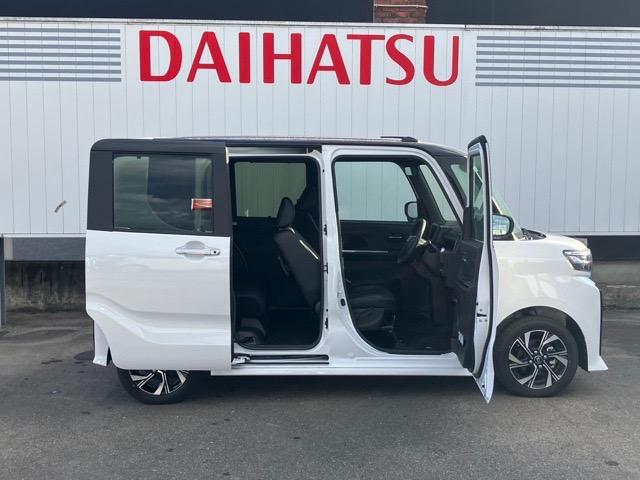 タントカスタムＸ両側電動スライドドア・プッシュボタンスタート・ステアリングスイッチ・オートエアコン・キーフリーシステム・シートヒーター・全周囲カメラ対応・アルミホイール・パワーウィンドウ（佐賀県）の中古車