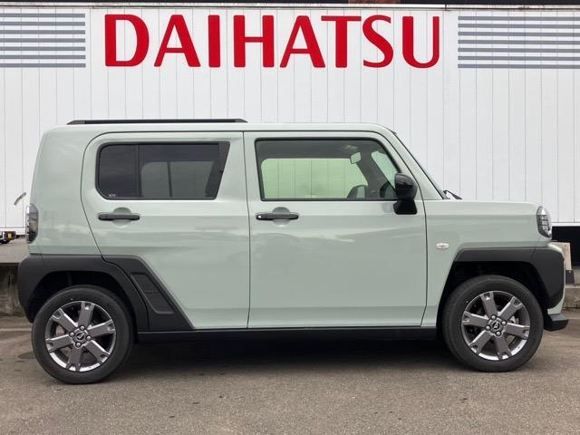 タフトG ダーククロムベンチャーコーナーセンサー・プッシュボタンスタート・ステアリングスイッチ・オートエアコン・キーフリーシステム・アルミホイール・パワーウィンドウ(佐賀県)の中古車