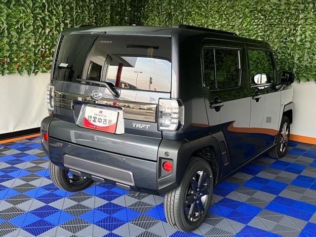 タフトG ダーククロムベンチャーコーナーセンサー・プッシュボタンスタート・ステアリングスイッチ・オートエアコン・キーフリーシステム・アルミホイール・シートヒーター・パワーウィンドウ(佐賀県)の中古車