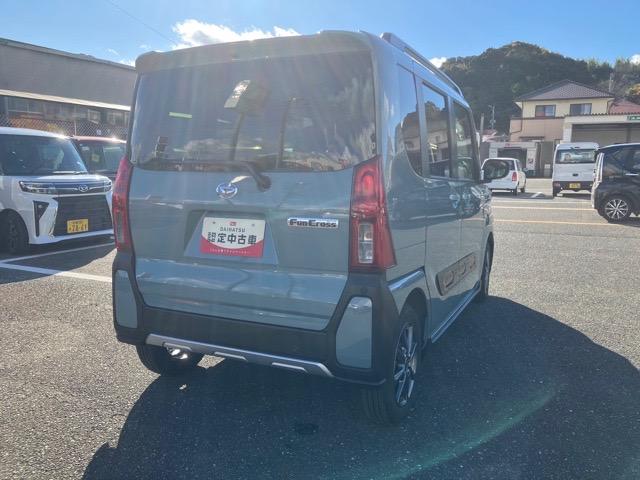 タントファンクロス両側電動スライドドア・プッシュボタンスタート・ステアリングスイッチ・オートエアコン・キーフリーシステム・シートヒーター・バックカメラ対応・パワーウィンドウ(佐賀県)の中古車