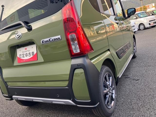 タントファンクロス両側電動スライドドア・プッシュボタンスタート・ステアリングスイッチ・オートエアコン・キーフリーシステム・シートヒーター・バックカメラ対応・アルミホイール・パワーウィンドウ(佐賀県)の中古車