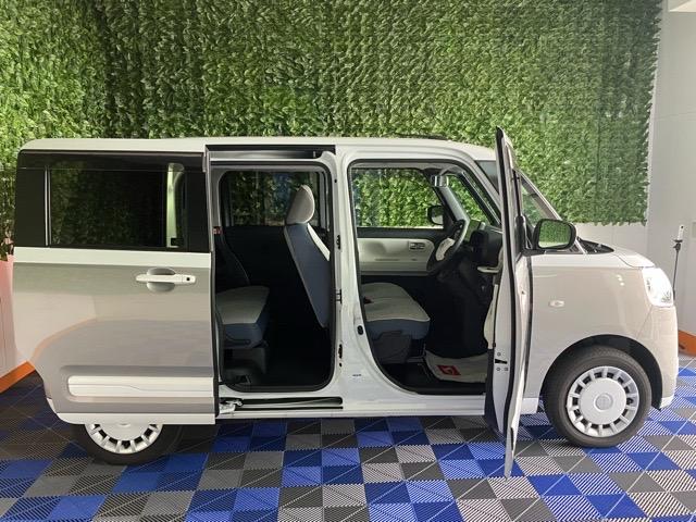 ムーヴキャンバスストライプスG エコアイドル非装着車両側電動スライドドア・プッシュボタンスタート・ステアリングスイッチ・オートエアコン・キーフリーシステム・シートヒーター・全周囲カメラ対応・パワーウィンドウ(佐賀県)の中古車