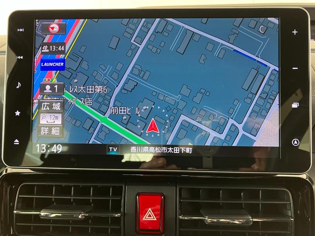 タントカスタムＲＳ純正ナビ　バックモニター　ターボ　純正アルミホイール　運転席・助手席シートヒーター　両側パワースライドドア　ワンオーナー　スマートキー　ＬＥＤヘッドランプ　サイド・カーテンシールドエアバッグ　スマアシ（香川県）の中古車