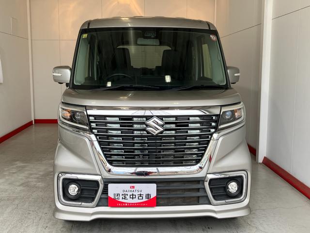 スペーシアカスタムハイブリッドＸＳターボワンオーナー　ターボ　４ＷＤ　純正ナビ　パノラマモニター　アダプティブクルーズコントロール　両側パワースライドドア　運転席・助手席シートヒーター　純正１５インチアルミホイール　スマートキー（香川県）の中古車
