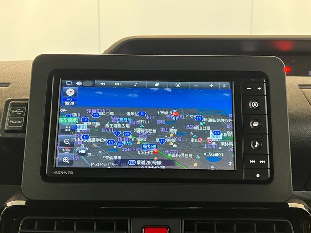 タントカスタムＲＳ　ターボ／ナビ／ＥＴＣ／ドラレコ／アルミターボ　純正ナビ　純正ＥＴＣ　純正ドライブレコーダー　パノラマモニター　両側パワースライドドア　運転席・助手席シートヒーター　Ｂｌｕｅｔｏｏｔｈ接続　純正１５インチアルミホイール　スマートキー（香川県）の中古車