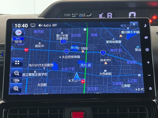 タントカスタムＲＳ　ターボ／ナビ／ＥＴＣ／ドラレコ／アルミワンオーナー　ターボ　純正ナビ　純正ＥＴＣ　純正ドライブレコーダー　パノラマモニター　Ｂｌｕｅｔｏｏｔｈ接続　電動パーキングブレーキ　両側パワースライドドア　運転席・助手席シートヒーター　スマートキー（香川県）の中古車