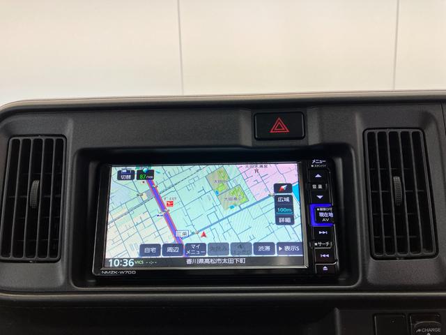 ハイゼットカーゴDX 4WD/ナビ/社外ドラレコ/Bluetooth接続ワンオーナー 4WD 純正ナビ 社外ドライブレコーダー バックモニター 両側スライドドア ハロゲンヘッドライト Bluetooth接続 キーレスエントリー アイドリングストップ 取扱説明書(香川県)の中古車