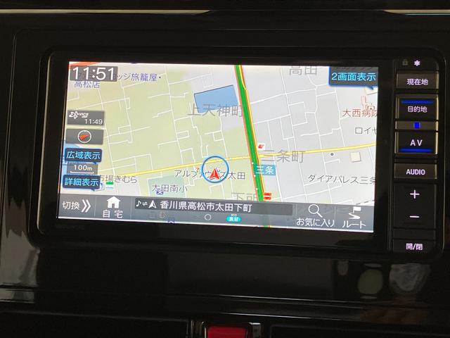 トールカスタムＧ　ターボ　ナビ　バックモニター　社外ドラレコ純正ナビ　バックモニター　純正ＥＴＣ　社外ドライブレコーダー　純正１５インチアルミホイール　ＡＣＣ　電動パーキングブレーキ　オートブレーキホールド　運転席・助手席シートヒーター　両側パワースライドドア（香川県）の中古車