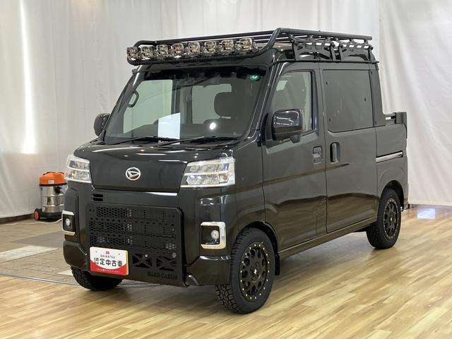 ハイゼットカーゴデッキバンＧ　／ワークキャリア／オーディオレス／キーフリー両側電動スライドドア　電格ミラー　横滑り防止　切り替え４ＷＤ　衝突安全ボディ　キーフリー　オートハイビーム　スマートキー　オートライト　アイドリングストップ　ＡＢＳ　衝突回避支援ブレーキ　車線逸脱警告（富山県）の中古車