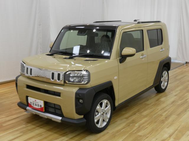 タフト 中古車 Ｇ　クロムベンチャー　／オーディオレス／バックカメラ／ＬＥＤ追突防止装置　スマートキ−　Ｂモニター　電動格納式ドアミラー　ＬＥＤヘッド　アルミ　ガラスルーフ　イモビライザー　レーンアシスト　キーフリー　オートハイビーム　オートライト　安全ボディ