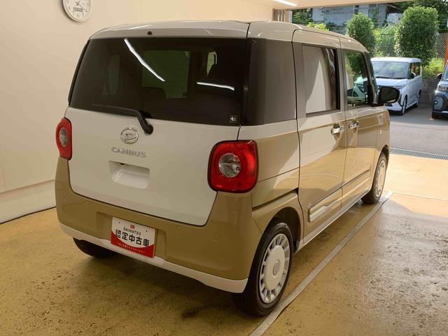 ムーヴキャンバス 中古車 ストライプスＧ　オーディオレスまごころ保証１年付き　記録簿　取扱説明書　キーフリー　両側電動スライドドア　ＬＥＤヘッドライト　バックカメラ　電動パーキングブレーキ　シートヒーター　オートマチックハイビーム　オートライト　禁煙車